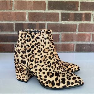 Steve Madden Leopard-Print Ankle Booties - Black & Tan